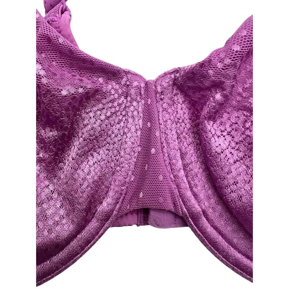 WACOAL 855303 BACK APPEAL SMOOTHING UNDERWIRE BRA PURPLE 34DD
